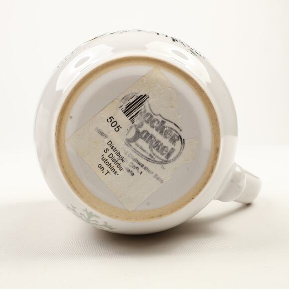 Pair of Coffee Mugs Cracker Barrel Milk For Santa Merry Christmas Snowflakes - Picture 7 of 9